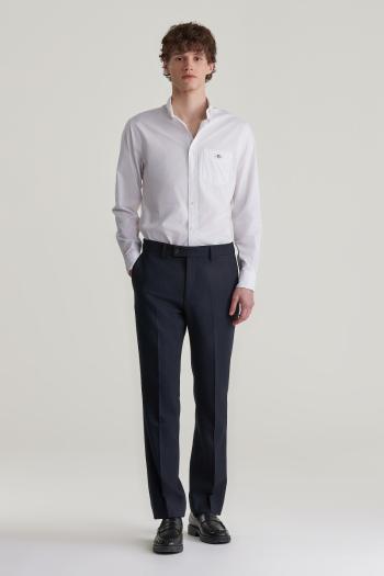 KALHOTY GANT SLIM HERRINGBONE SUIT PANTS NAVY