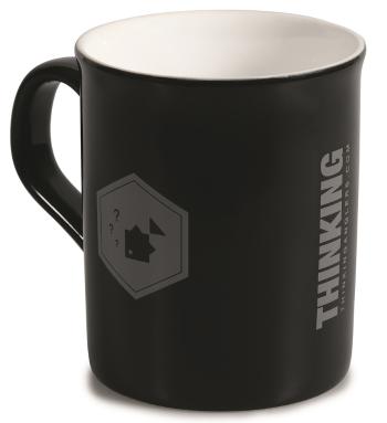 Thinking anglers hrneček gloss black mug