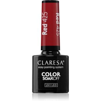 Claresa SoakOff UV/LED Color Rainbow Explosion gelový lak na nehty odstín Red 425 5 g