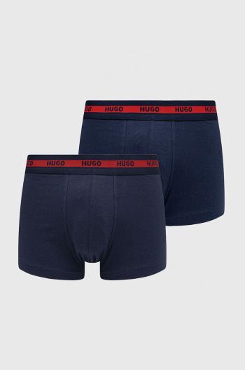 Boxerky HUGO (2-pack) pánské, tmavomodrá barva, 50469775