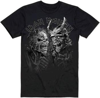 Iron Maiden Tričko Senjutsu Large Grayscale Heads Unisex Black 2XL