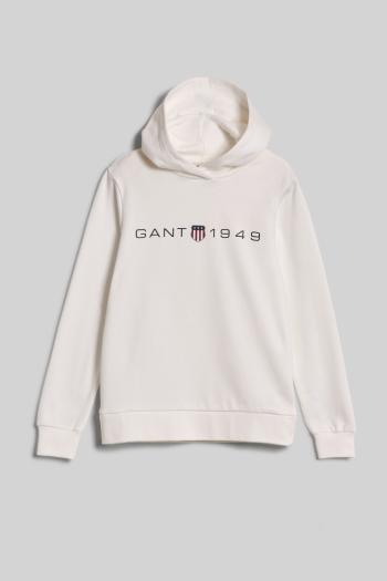 MIKINA GANT REG PRINTED GRAPHIC HOODIE EGGSHELL