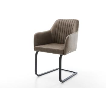 Jídelní židle Greg-Flex taupe vintage konzolová podnož plochá