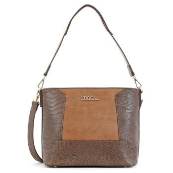 Dámská crossbody kabelka Doca 15662 - hnědá