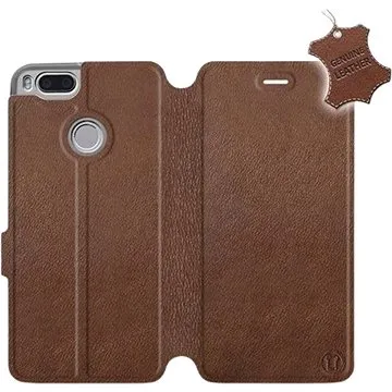 Flip pouzdro na mobil Xiaomi Mi A1 - Hnědé - kožené -  Brown Leather (5903226498567)