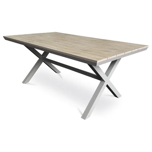 Autronic Zahradní stůl, hliník,polywood,béžová, AZT-S1510 OAK