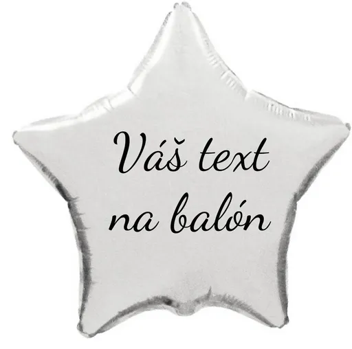 Godan Fóliový balón s textem - Stříbrná hvězda 45 cm