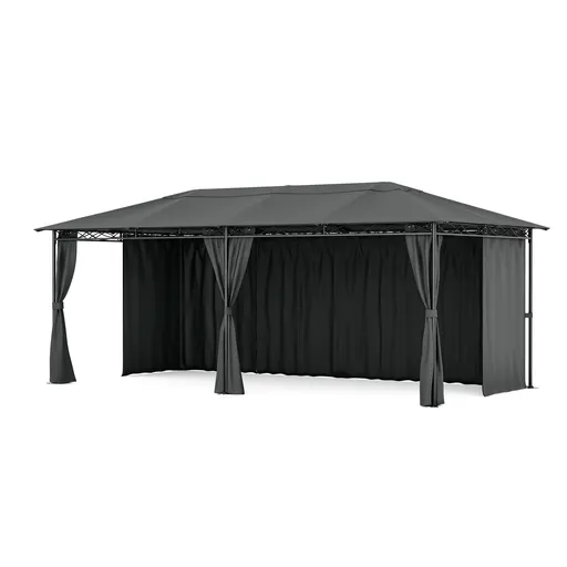 Blumfeldt Mondo 3x6 altán s kovovým rámem a 4 bočními stěnami