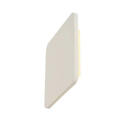 SLV BIG WHITE PLASTRA SQUARE, nástěnné svítidlo, pásek LED, 3000K, hranaté, bílá sádra, max. 10,8 W 148019