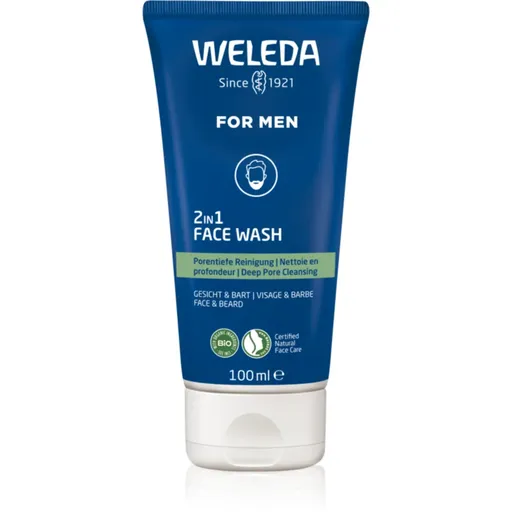 Weleda For Men 2v1 čisticí gel na obličej a vousy 100 ml