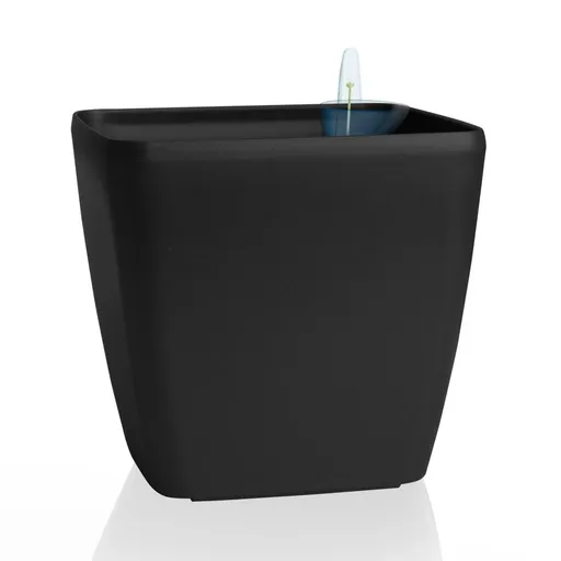 Flower Lover Samozavlažovací květináč Quadrato matt černá, 24 cm, 24 cm