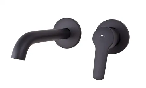 Rubineta Podomítková umyvadlová baterie TORINO-1F set Černá OLBAPM0010