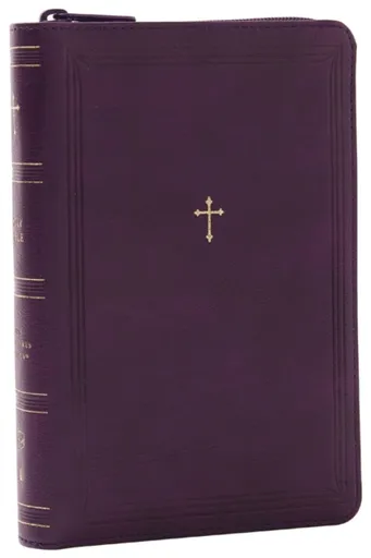 NKJV Compact Paragraph-Style Bible w/ 43,000 Cross References, Purple Leathersoft with zipper, Red Letter, Comfort Print: Holy Bible, New King James V