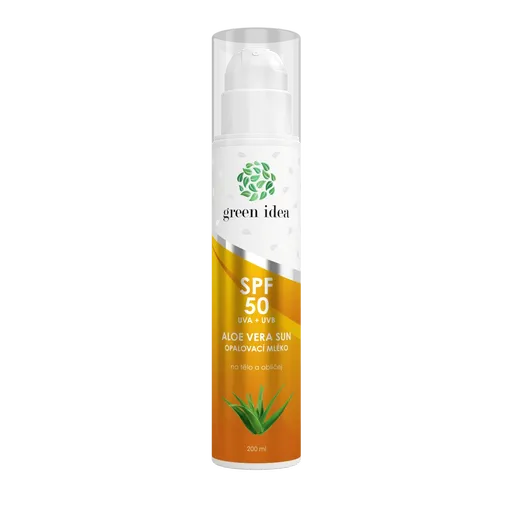 Aloe vera sun - opalovací mléko SPF 50 200 ml - Green idea