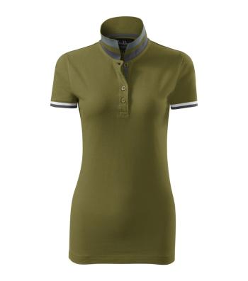 MALFINI Dámská polokošile Collar Up - Avocado green | XXL