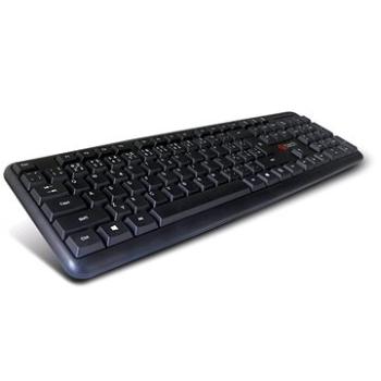 C-TECH KB-102 USB slim, černá - CZ/SK (KB-102-U-BL)