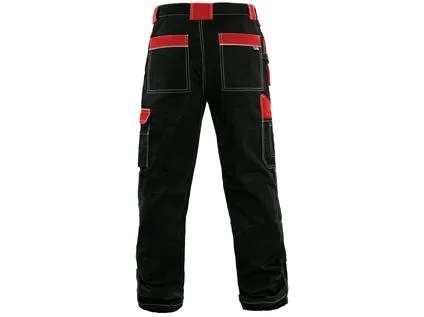 Kalhoty do pasu CXS ORION TEODOR, pánské, černo-červené, vel. 44