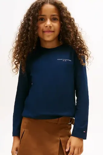 Dětské bavlněné tričko s dlouhým rukávem Tommy Hilfiger