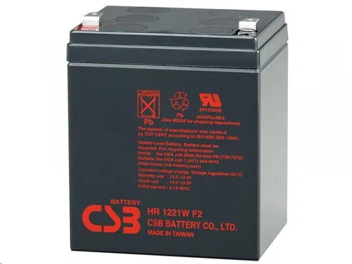 CSB 12V 5, 1Ah olověný akumulátor HighRate F2 (HR1221WF2)