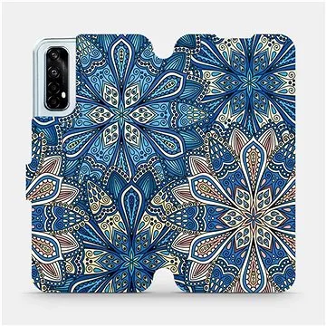 Flipové pouzdro na mobil Realme 7 - V108P Modré mandala květy (5903516409716)