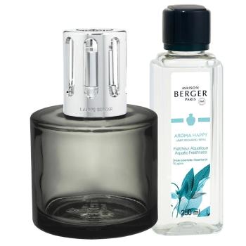 Maison Berger Paris Dárková sada katalytická lampa Aroma Happy šedá + náplň Svěžest vody 250 ml