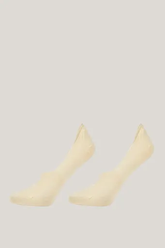 PONOŽKY GANT INVISIBLE SOCKS 2-PACK IVORY WHITE