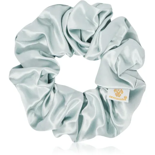 Crystallove Mulberry Silk Scrunchie hedvábná gumička do vlasů Amazonite 1 ks