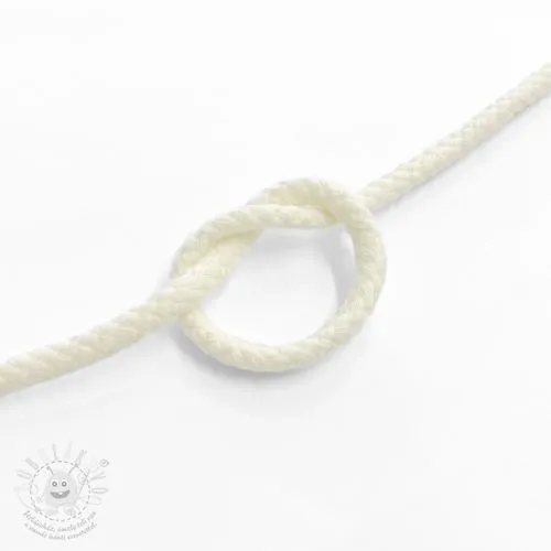 Bavlněná šňůra 5 mm off white