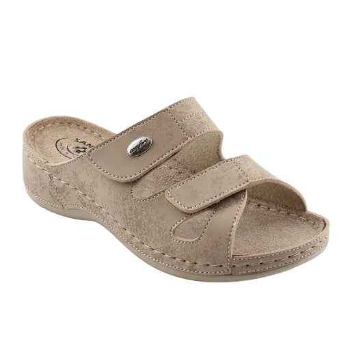 SANTÉ Dámské pantofle DS/152 BÉŽOVÁ v.38