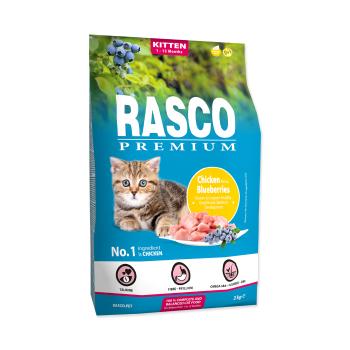 Rasco Premium Kitten Kuřecí s borůvkou granule 2 kg