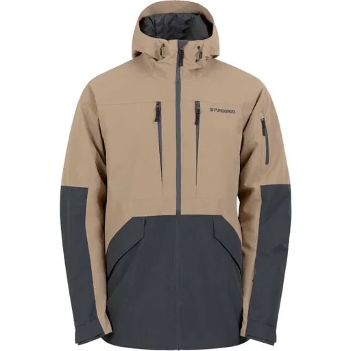FUNDANGO BAILY ECO Pánská lyžařská/snowboardová bunda, béžová, velikost