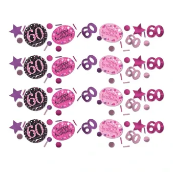 Amscan Konfety třpytivá růžová 60