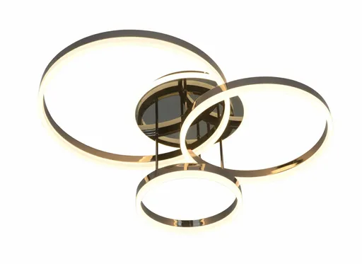 GeeTi Stropní svítidlo Schenna 51W 5100lm 3000K černý chrom