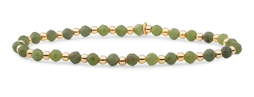 Sparkling Jewels Minerální náramek se zeleným jadeitem SBG-GEM61-3MM-MIX