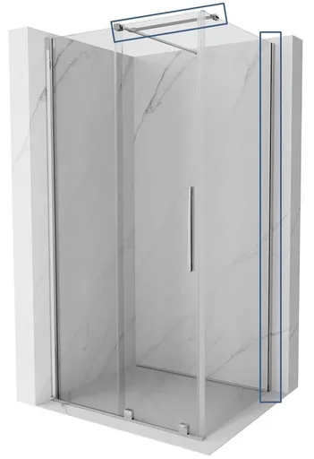 MEXEN VELAR montážní sada pro instalaci na stěnu nikl kartáčovaná 870-00-97