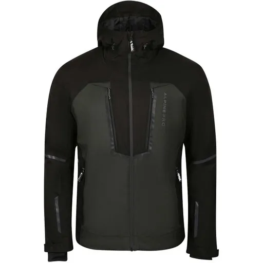 ALPINE PRO REWED Pánská lyžařská bunda, černá, velikost
