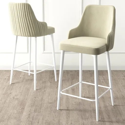 Bar Stool Set (4 Pieces) Enox - Cream, White