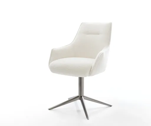 Jídelní židle Alja-Flex s područkami bouclé měkký béžová