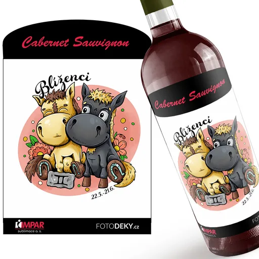 Víno Koňská znamení – blíženci (Druh Vína: Červené víno)