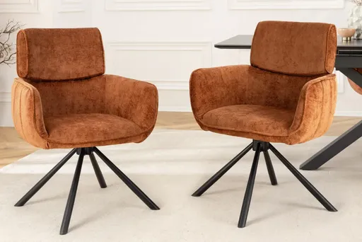 Otočné jídelní křeslo VENVET 2 ks Dekorhome