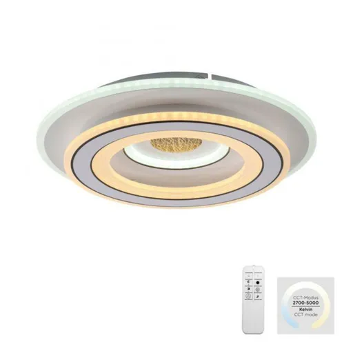 JUST LIGHT LED stropní svítidlo bílé funkce nočního osvětlení stmívatelné dálkový ovladač CCT 3000-6500K LD 14282-16