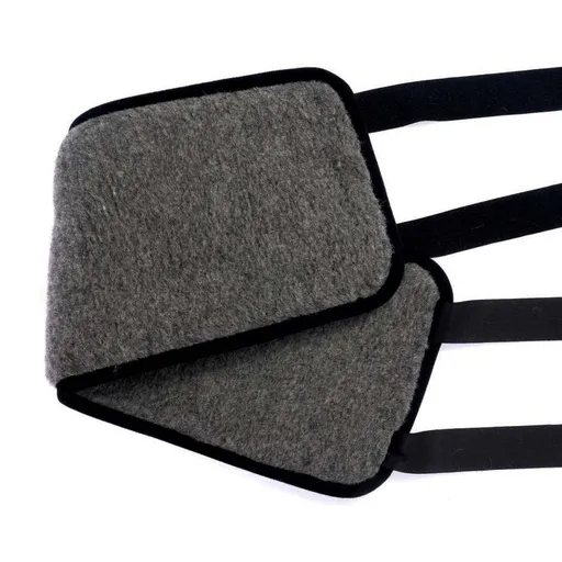 Babička Ovečková Ledvinový oboustranný pás na zavazování z ovčí vlny merino tmavě šedá