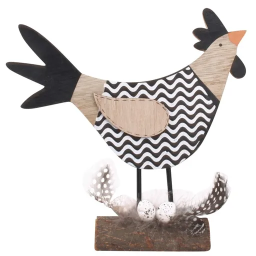 Slepička čenobílá na postavení 20 cm