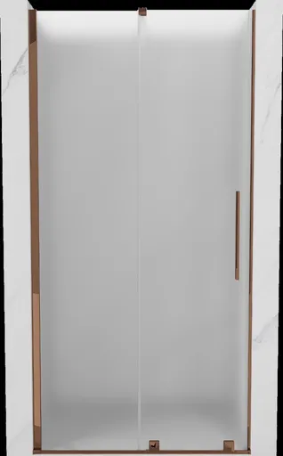 MEXEN/S Velar posuvné sprchové dveře 120, dekor, růžové zlato 871-120-000-31-60