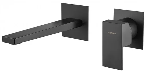 SAPHO SPECTRE podomítková dvouprvková umyvadlová baterie, černá mat 1102-78B