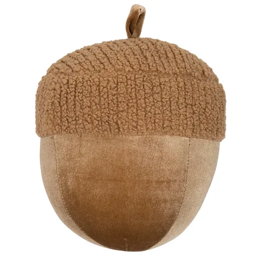 Hnědý plyšový dekorační žalud Acorn brown - Ø 20*24cm DCFEC25