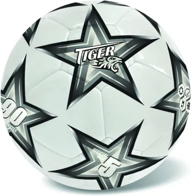 Míč kožený fotbalový stříbrný č.5