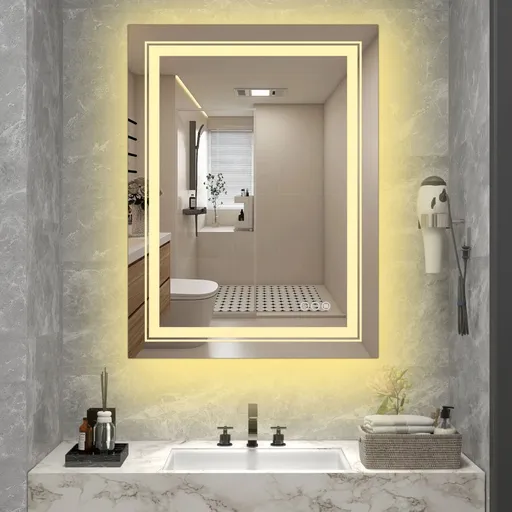 Zrcadlo VERO s LED podsvícením Halmar