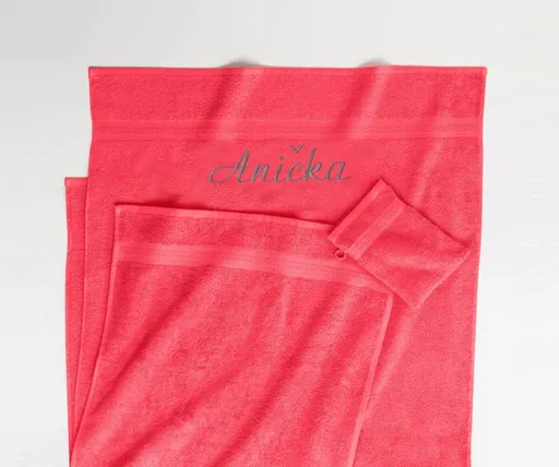 Froté ručník s výšivkou