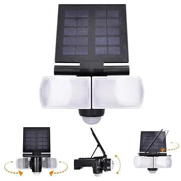 Solight LED solární osvětlení se senzorem, 8W, 600lm, Li-on, černá (WO772)